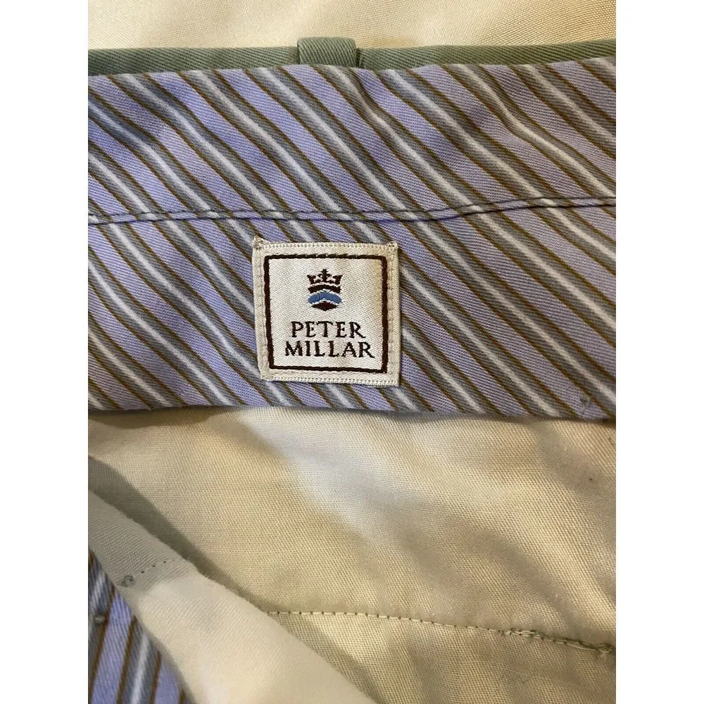 Peter Millar Shorts Mens‎ 40 Green Pleated Chino 9